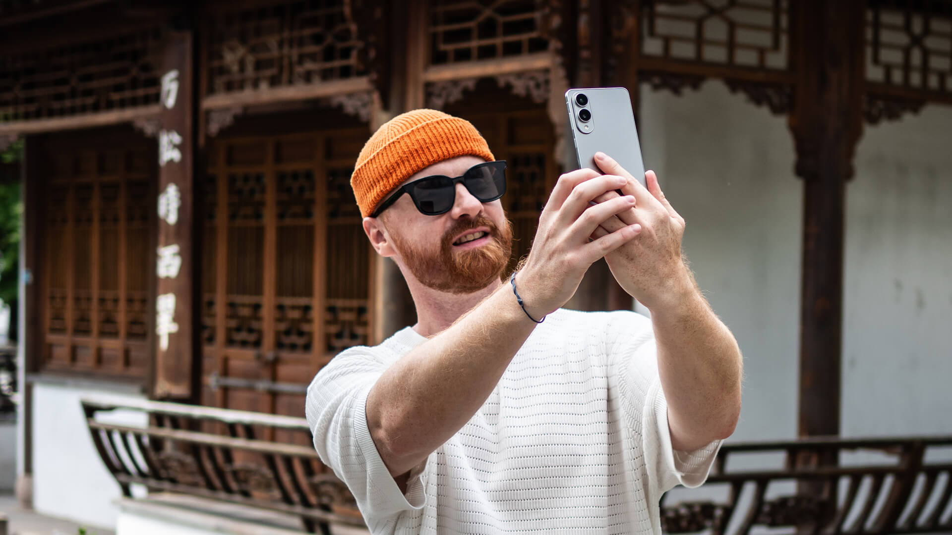 Nordic Scott creating content with a smartphone